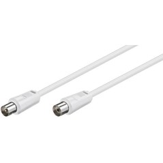 "High-Quality MicroConnect Coax M-F 5m White 75 Ohm Cable - COAX050W"